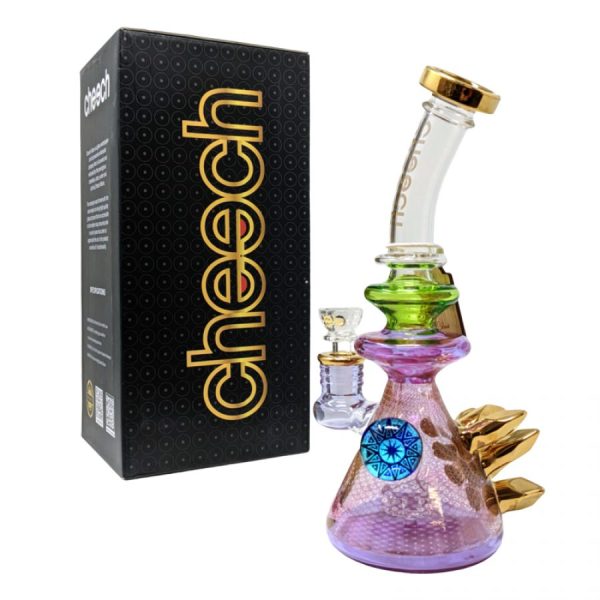 10 in cheech multi color gold crystal rig blue glass water pipe 3733 900x900 0 1