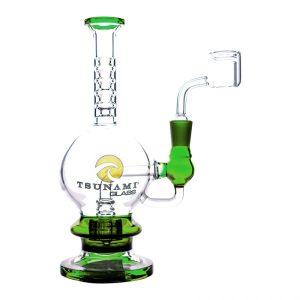 10 in tsunami showerhead green glass water pipe 1990 900x900 0