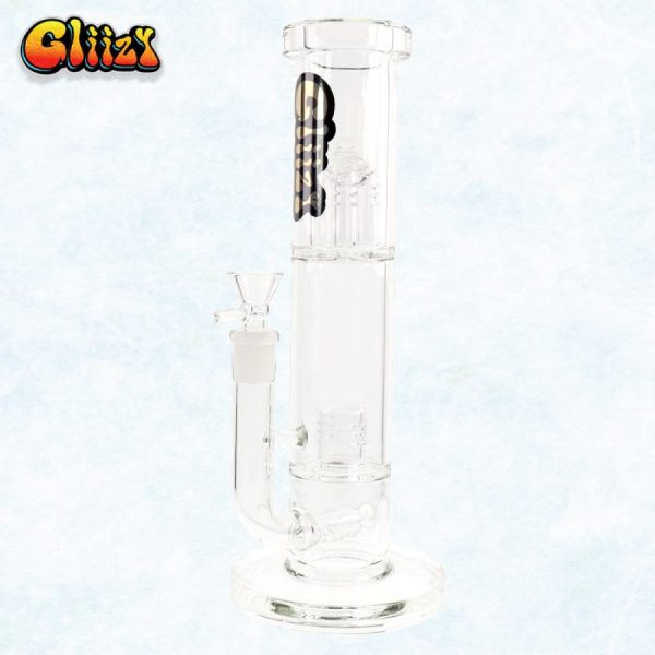 12 in gliizy 4 arm inline tree percolator clear glass water pipe 6588 900x900 0