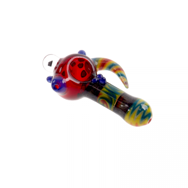 4 2 in chubby horn with big opel colored glass hand pipe 3231 900x900 0