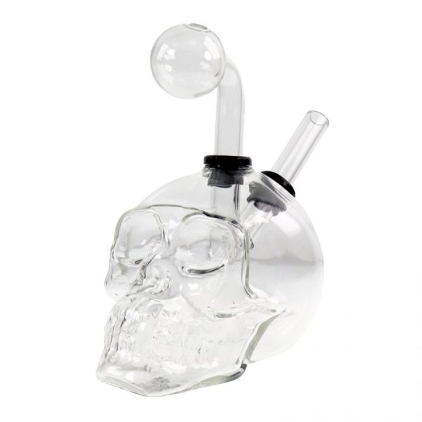 5 in skull face clear mini glass water pipe 3131 900x900 0