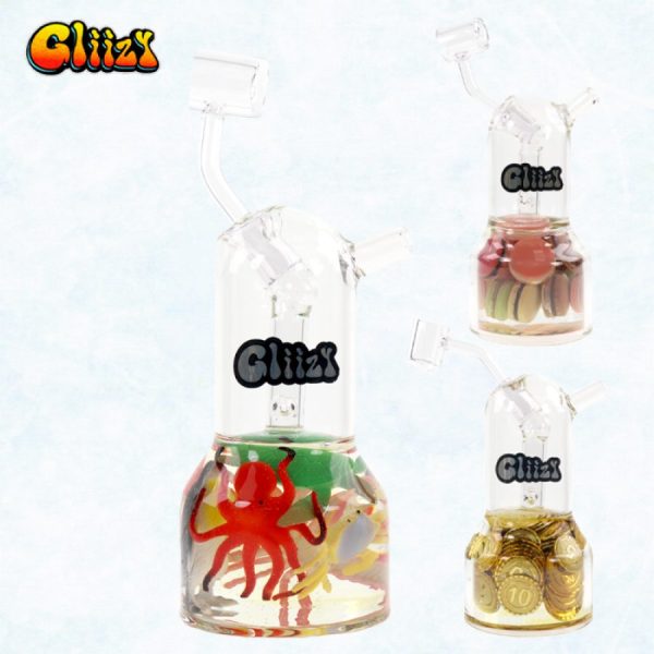 6 in gliizy dab rig mini glass water pipe assorted design 6689 900x900 0