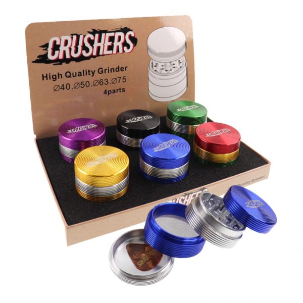 crushers 4 piece swirl design metal grinder mix color 6ct display 2037 900x900 0