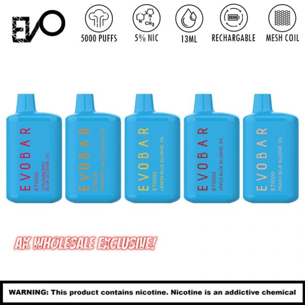 evo bar et5000 slushie edition disposable vape 10ct display ak wholesale exclusive 5340 900x900 0