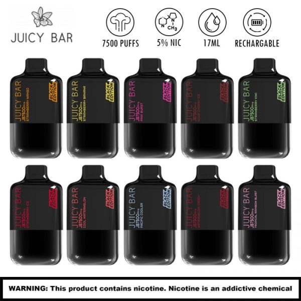 juicy bar black edition jb7500 pro disposable vape 10ct display 6495 900x900 0