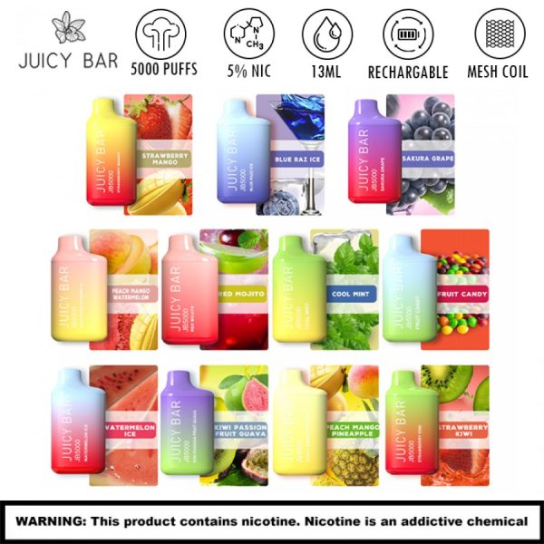 juicy bar jb5000 puffs disposable vape 10ct display 4359 900x900 0