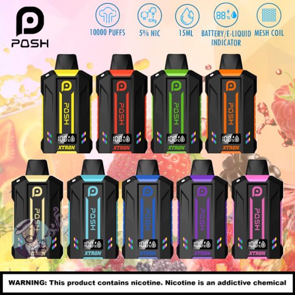 posh xtron 10000 puffs disposable vape 5ct display limit 2 6535 900x900 0