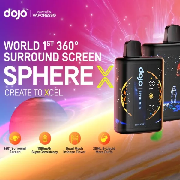 dojo sphere x powered by vaporesso puffs disposable vape ct display x
