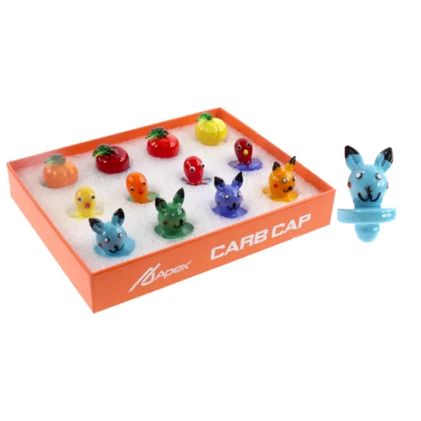 glass carb cap ct assorted display x